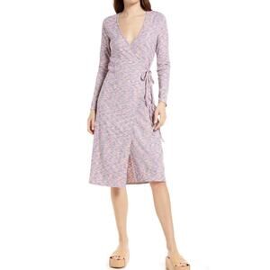 Lisa Says Gah Multicolor Wrap Midi Dress
